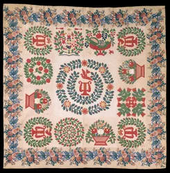 Odd Fellows Applique Album quilt, c.1850